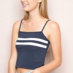 BRANDY MELVILLE NAVY BLUE "Faye" TANK